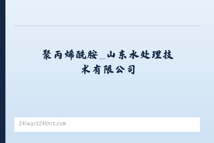 聚丙烯酰胺_山东水处理技术有限公司 列表图