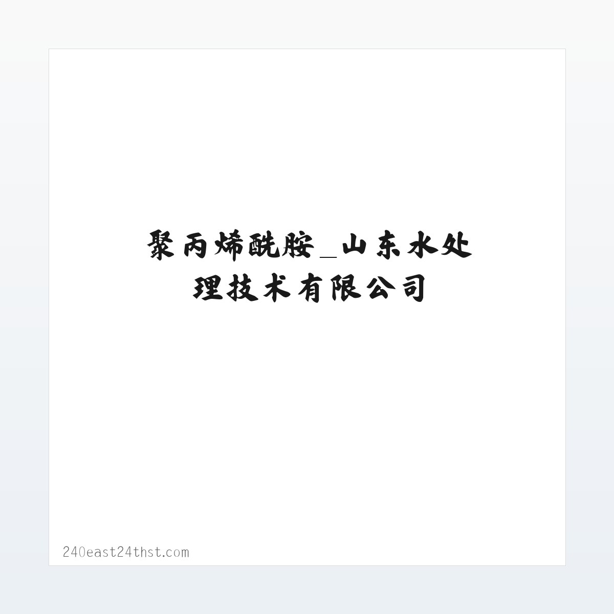 聚丙烯酰胺_山东水处理技术有限公司 方图