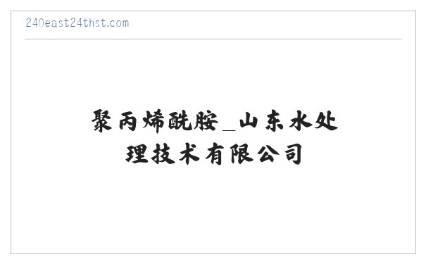 聚丙烯酰胺_山东水处理技术有限公司 缩略图